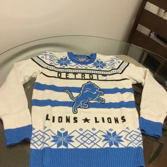 Detroit Lions Junk Food Ugly Christmas Sweater - Picture 1 of 3
